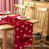 Amazon más vendido Día de San Valentín amor flor camino de mesa decoración para el hogar restaurante lino estampado mantel individual mantel