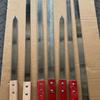 Suministro de Fabricantes Transfronterizos Brochetas de Acero Inoxidable para Barbacoa, Brochetas para Barbacoa con Mango de Madera Grande, Herramientas para Barbacoa al Aire Libre, Brochetas Planas para Barbacoa
