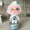 Escultura de Mascota Personalizada de Fibra de Vidrio, Personaje de Propiedad Intelectual de Dibujos Animados, Figura Decorativa de Bienvenida de Pie para el Piso de Tienda Exterior