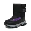 Botas de Algodão Grandes para Meninas do Comércio Exterior do Nordeste com Lã Botas de Neve Infantis Sapatos de Algodão Quentes Inverno Novo Botas Impermeáveis de Cano Médio
