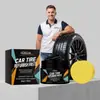 HOMONTH Creme para Revitalizar Pneus de Carro Cuidado com Pneus Polimento Manutenção Beleza Negra Brilho Creme Revitalizante