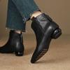 Botines Planos Retro Chelsea Cortos Nuevos 2026 para Mujer, Botines Versátiles de Tacón Bajo para Primavera y Otoño con Cremallera Trasera y Longitud al Tobillo