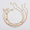 Pulseira de Moda Europeia e Americana Conjunto Independente de 4 Peças Pulseira Simples Versátil Corrente Tubular Corrente de Renda Redonda Pulseira