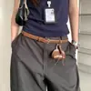 Bolsa de Pendurar Estilo Americano de Nicho com Alça Fina para Mulheres y2k Personalidade Alta Classe Retro Emagrecedor com Decoração de Cinto para Jeans