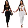 C7845 Cruz 2026 Nueva Ropa para Mujer Europea Americana Sexy Hueca Manga Corta Adelgazante Bodycon Ceñido al Cuerpo Mono Ajustado