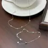 Collar Delicado de Plata de Ley S925 con Diamante Burbuja y Pulsera con Cadena de Tirador Ajustable, Joyería Versátil Estilo Ins para Apilar