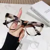 Óculos de Leitura Europeus e Americanos Anti-Luz Azul Transfronteiriços para Mulheres, Óculos Planos Fashion de Armação Grande Gatinho para Idosos, Óculos de Leitura de Alta Definição em Estoque