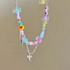 Conoce el Collar de Caramelo Arcoíris Celebridad de Internet Dulce-Cool Chica Picante Cadena para Clavícula Femenina Ins Diseño de Nicho Accesorios Tendencia