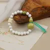 Jingdezhen Cerâmica Cuia Pulseira com Contas Joias Estilo Chinês Fulu Grão de Café Acessórios Pulseira Estilo Étnico Atacado