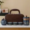 Juego de Té de Viaje, Taza Rápida, Taza de Té de Lujo Ligero para Exteriores, Juego Pequeño, Regalo de Negocios, Regalo Souvenir