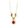 Collar de Flor Ovalada con Circonita Galvanizada en Oro Real de 18 Quilates, Cadena de Clavícula de Lujo Ligero de Gama Alta, Joyería Estilo Palacio Vintage para Mujeres