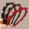 Accesorios para el Cabello de Acrílico, No Metálicos, Antideslizantes, Diadema de Terciopelo Simple para Lavarse la Cara y Controlar el Flequillo