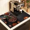 Máquina de café simple americana alfombrilla antideslizante alfombrilla de drenaje alfombrilla para mesa de comedor barra alfombrilla para encimera de cocina absorbente secado rápido venta al por mayor
