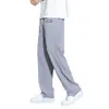 Pantalones casuales de secado rápido de seda de hielo para niños 2025 verano nuevos pantalones rectos caqui delgados transpirables pantalones deportivos