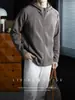 Chamarra con capucha, cierre completo, manga raglán, para hombre, estilo japonés, amigable con la piel, tacto de algodón, simple, suave, casual, con cordón, para otoño/invierno 2026