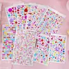 Pegatinas de Diamantes Mini Transfronterizas Dibujos Animados Princesa Pegatinas de Recompensa para Niños Gemas Acrílico DIY Estrellas de Amor Flores de Ciruelo