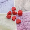 Contas de acrílico cor de doce com furo horizontal de coração de pêssego contas soltas diy corrente para celular chaveiro joia para pendurar no carro acessórios com contas