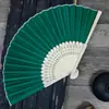 Abanicos Plegables de Seda Estilo Antiguo, Abanicos Lisos Personalizados, Abanicos Publicitarios para Caligrafía y Pintura DIY, Fábrica Fuente Mayorista