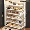 Zapatero para entrada de casa, multicapa, simple, plegable, sin instalación requerida, zapatero económico para apartamentos de alquiler, herramienta mágica para almacenamiento de zapatos