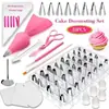 Venta al por mayor del fabricante Juego de 40 boquillas decoradoras de acero inoxidable Bolsa para decorar pasteles de crema Juego de herramientas para hornear DIY