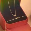 Acero de titanio baño Oro Collar de acero de titanio Frijol Dorado para mujer Cadena de clavícula que no se desvanece Otoño e invierno Traje de lujo ligero de alta gama