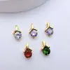 Colgante de Cobre Chapado en Oro con Circonita Joyería de Conservación de Color Accesorios Hecho a Mano DIY Collar Pulsera Pendientes Joyería con Borlas
