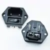 Tomada Tipo 2 para Ar Condicionado Interruptor Dois-em-Um Recuado para Evitar Toque Acidental Furos de Fixação Esquerdo e Direito Conector de Alimentação AC