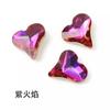 Net Red 8 * 9 Crooked Heart Diamond nail art pequeno 12 * 13 coração de vidro Super Flash K9 fundo pontiagudo grande amor unhas joias