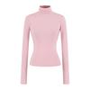Top Térmico de Lana de Cuello Alto para Mujer, Nuevo Moda Otoño e Invierno Versátil Top Corto, Camiseta Ajustada de Manga Larga para Chicas Modernas