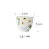 Taza de Té de Cerámica Gardenia Pura Miyan Pintada a Mano Taza de Té Fina de Cerámica Hecha a Mano Taza Especial para Damas Taza de Maestro Taza Individual