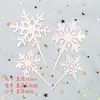 Decoración de Pastel Frozen Copo de Nieve Adornos de Copo de Nieve Copo de Nieve Blanco Hielo Paisaje Navideño Decoración de Bonsái