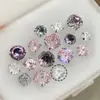 Brincos de Liga de Titânio com Zircônia Rosa para Piercing na Orelha, Studs para Cartilagem da Orelha, Brincos Deslumbrantes, Studs para Canal Auditivo, Não é Necessário Remover para Lavar ou Dormir, Acessórios para Orelha