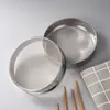 Peneira de farinha de 18 cm, malha 40, aço inoxidável 201 premium, peneira de filtro, peneira manual para uso doméstico em confeitaria, atacado.