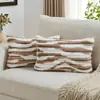 Funda de Almohada para Cabecera de Dormitorio Rayada Tie-Dye, Cojín Decorativo Suave, Cojín Decorativo para Sofá de Sala de Estar, Soporte Lumbar para Silla de Comedor