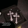 Reunión Anual Joyería Cruz de Azúcar Pendientes de Piedra Preciosa Gota de Agua Vintage Alas Pendientes de Zirconia Combinación