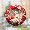 Decoración de Jardín Plana Acrílica Transfronteriza Atrapasoles Pavo Real Hombre de Jengibre Navidad Día de Todos los Santos Regalo Colgante de Jardín