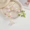 Decoración de Pared de Flores de Cadena de Lirio del Valle Simulación Corona Hecha a Mano DIY Adorno para la Cabeza Decoración de Boda Materiales de Flores Artificiales