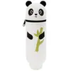 Nova Estojo de Lápis Infantil Silicone Cola Estojo de Lápis DIY Padrão Fofo Estojo de Lápis Panda Gigante Caneta Desenho Animado Fofo