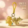Oro puro 999, oveja dorada, oveja pequeña auspiciosa, llavero dorado, charm para bolso, llavero para coche, regalo, recuerdo