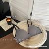 Sujetador a cuadros para busto pequeño Nuevo estilo Senos hermosos Niña Sin aros Sujetador push-up Estudiante Sujetador delgado