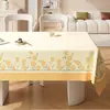 Mantel estilo francés, lavable, a prueba de aceite, impermeable, resistente al calor, mantel rectangular, lujo ligero, sensación de alta gama, tapete de mesa, mantel