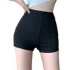 Traje de Canto Negro para Mujeres Coreanas blackpink Lisa Bailando Mismo Baile de Jazz Cintura Alta Base Pantalones Cortos de Seguridad