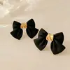 Pendientes de Moda con Lazo Estilo Hepburn para Commuter, Pequeños y Delicados, Pendientes Elegantes de Estilo Japonés y Coreano, Pendientes Lacados de Nicho