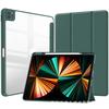 Estojo de Couro com Ranhuras para Lápis Acrílico Triplo para iPad Pro 12.9 Novo Air 5 10.9 Capa Protetora