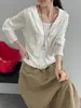 Chamarra con Capucha de Dos Piezas Falsas Estilo Coreano Casual con Cremallera para Mujer, Top Casual de Verano con Bloques de Color y Cintura Ajustable E7385