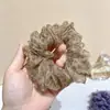 Scrunchie de Malha Semi-Transparente com Estampa de Leopardo Vintage para Mulheres, Alta Elasticidade, Estilo Maduro, Adequado para o Deslocamento Diário, Elástico Versátil para Rabo de Cavalo Baixo