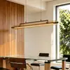 Lámpara de restaurante estilo vintage, nueva minimalista, lujo ligero, lámpara colgante lineal de diseñador de alta gama para sala de té, mesa de comedor y barra de bar