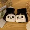 Luvas Femininas para Outono e Inverno, Design Cartoon Estilo Coreano, Forradas com Lã e Espessadas, Adequadas para Estudantes, Escrita, Flip-Top, Pendurar no Pescoço, Quentes e Resistentes ao Frio para o Inverno