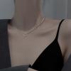 Colar com Anel Assimétrico Círculo Feminino Simples Alto Padrão Luxo Leve Nicho Design Estilo Cool Corrente para Clavícula Versátil