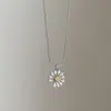 Collar Colgante Flor de Diamante Estilo Coreano Estilo Ins Cadena Versátil para Clavícula Nicho Elegante Joyería de Alta Gama Al por Mayor para Mujeres